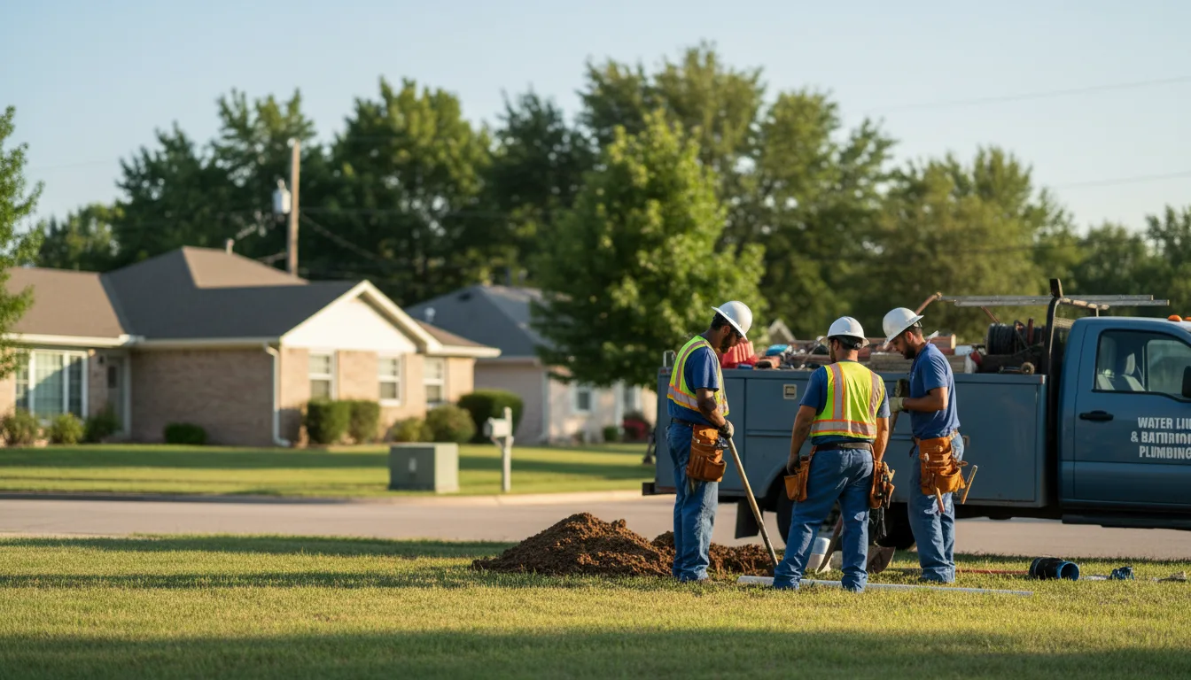 Residential water line and bathroom plumbing service in Eads, TN